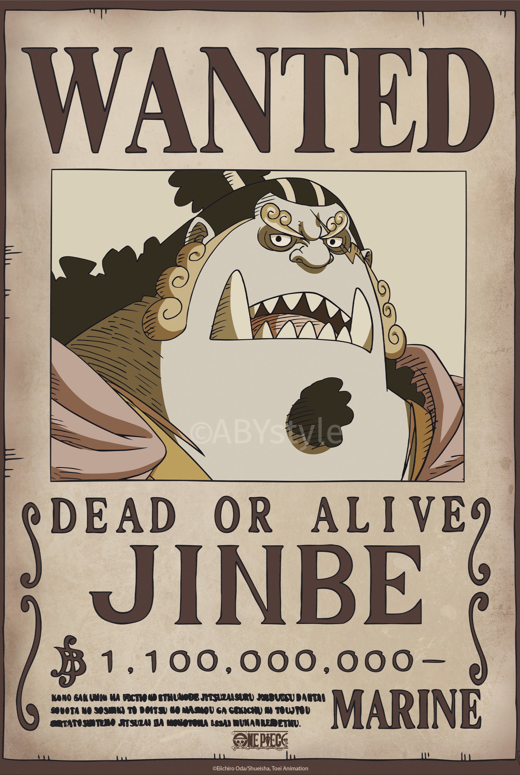 ABYstyle Poster One Piece Wanted Jinbe Wano 38x52cm