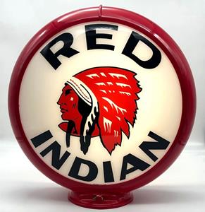 Fiftiesstore Red Indian Benzinepomp Bol - Glazen Lenzen