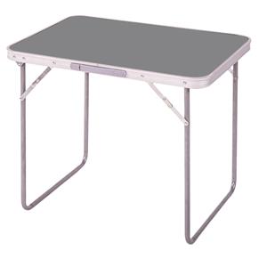 Sunnydays camping tafel - aluminium - opvouwbaar - grijs - L80 x B60 x H70 cm -