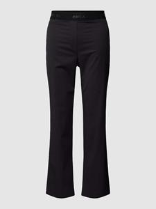 Marc Cain Stoffen broek met elastische band met logo