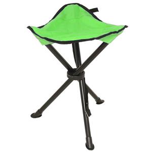 Redcliffs Opvouwbaar krukje - driepoot - camping/outdoor - groen - D34 x H40 cm -