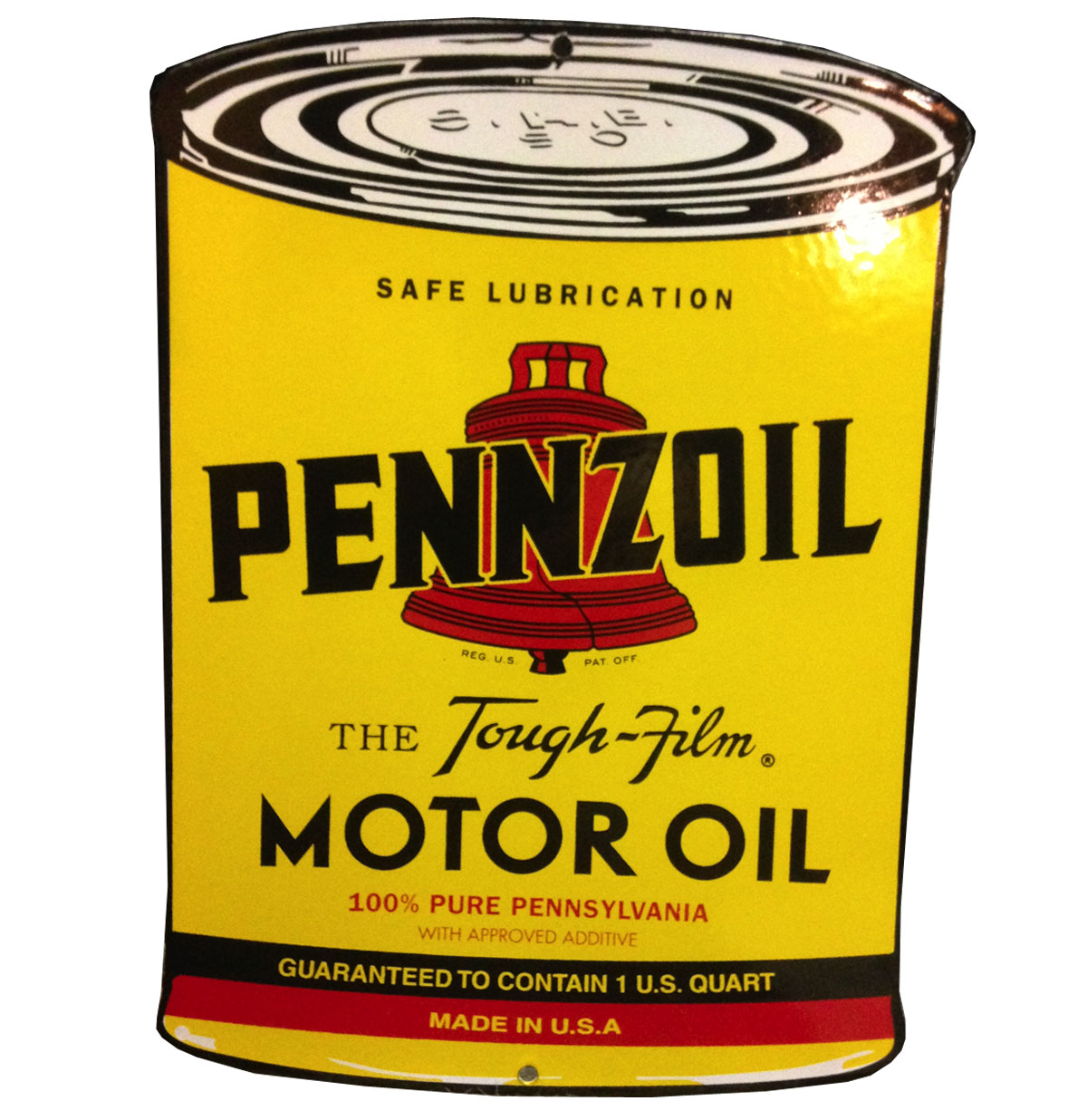 Fiftiesstore Pennzoil Motor Oil Can Emaille Logobord 27,5 X 19,5 cm