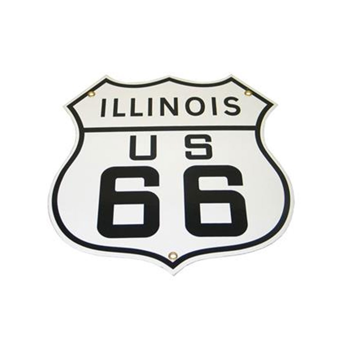 Fiftiesstore Route 66 Illinois Emaille Bord 12 / 30 cm