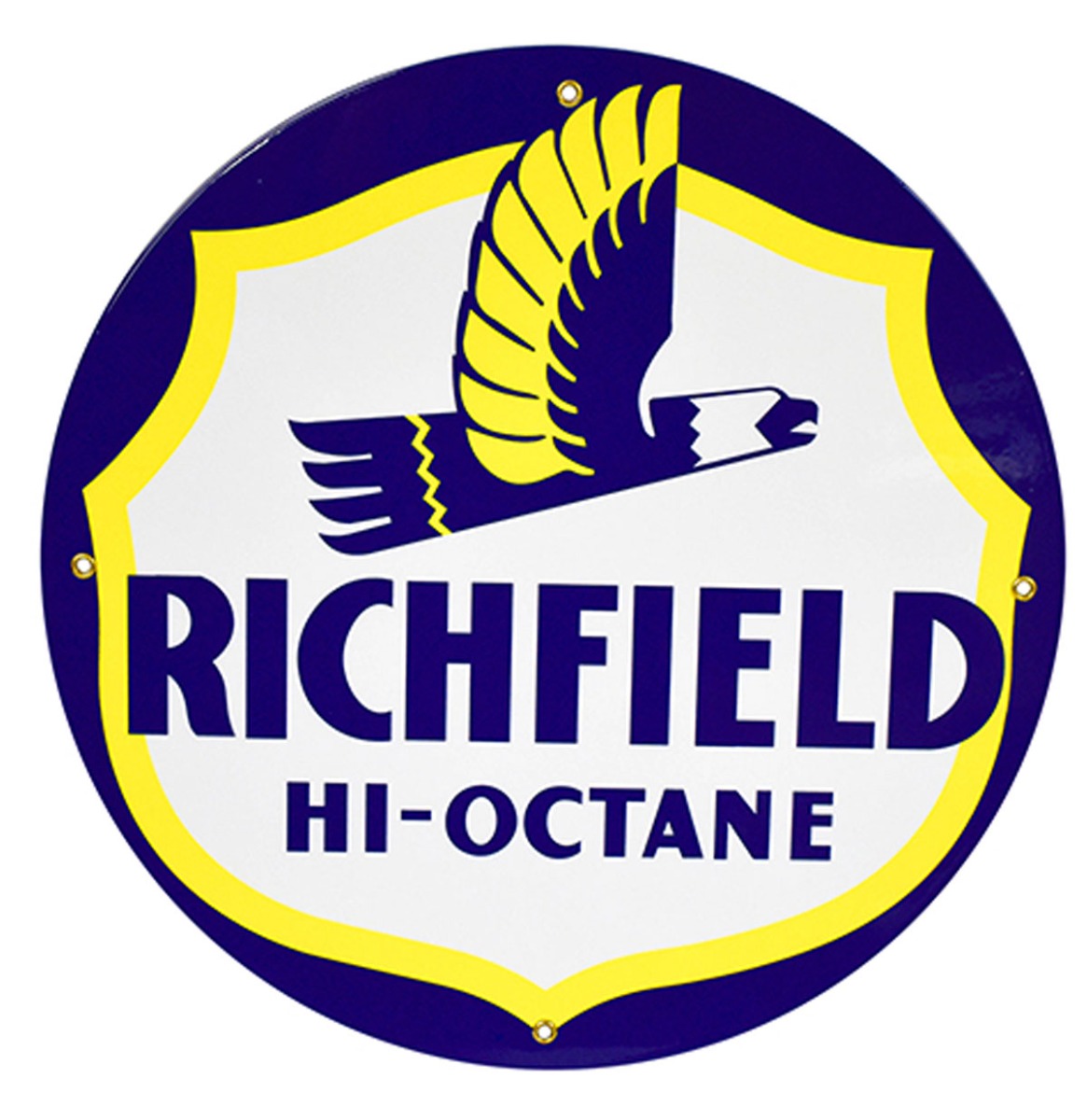 Fiftiesstore Richfield Hi-Octane Emaille Bord 30 cm