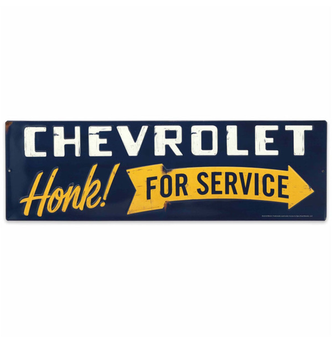 Fiftiesstore Chevrolet Honk For Service Metalen Bord- 61 x 19cm