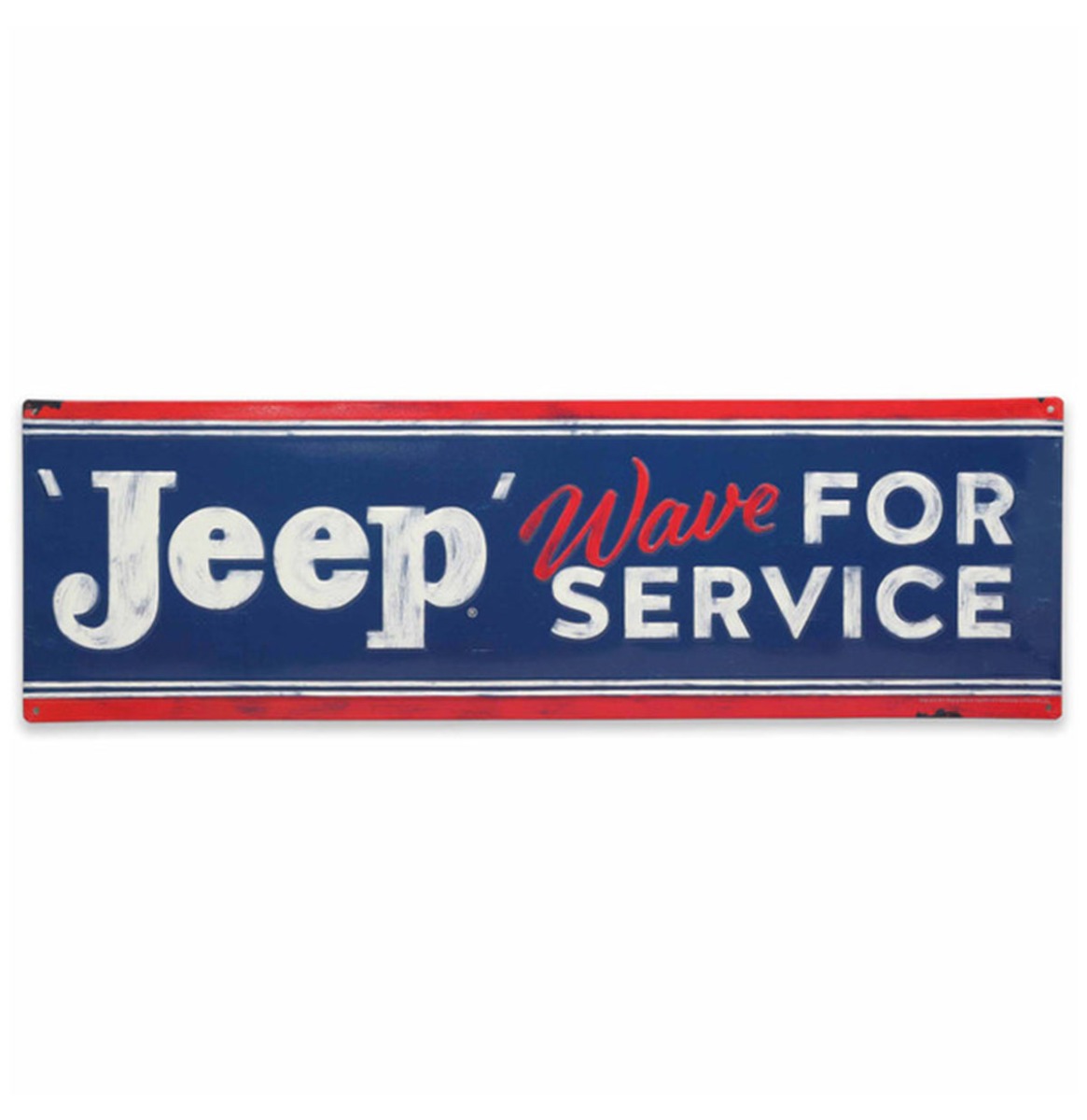 Fiftiesstore Jeep Wave For Service Metalen Bord - 61 x 19cm