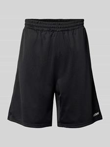 REVIEW Regular fit sweatshorts met labeldetail