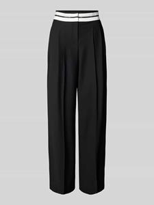 Marc Cain Wide leg stoffen broek met bandplooien