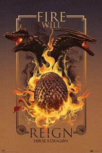 Grupo Erik Poster House of the Dragon Fire Will Reign 61x91,5cm