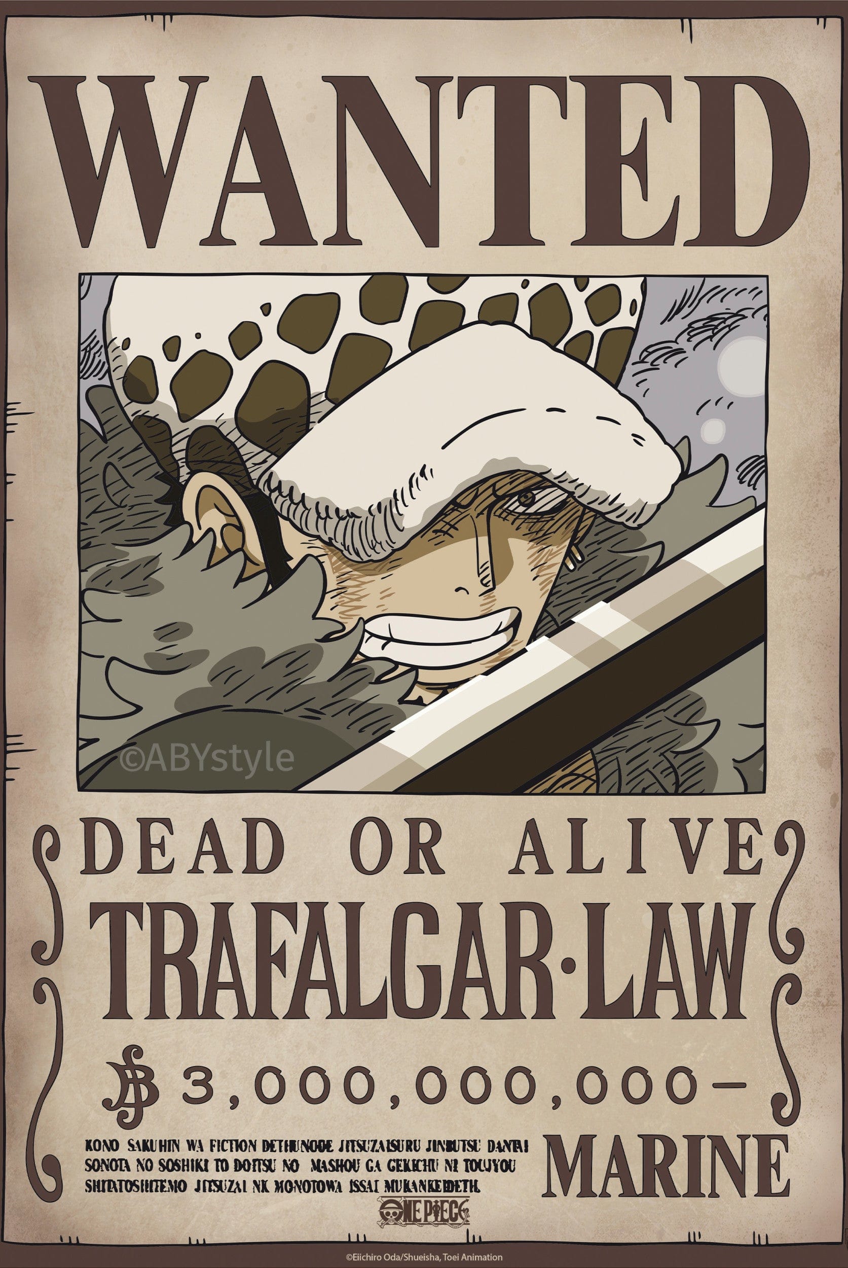 ABYstyle Poster One Piece Wanted Law Wano 38x52cm