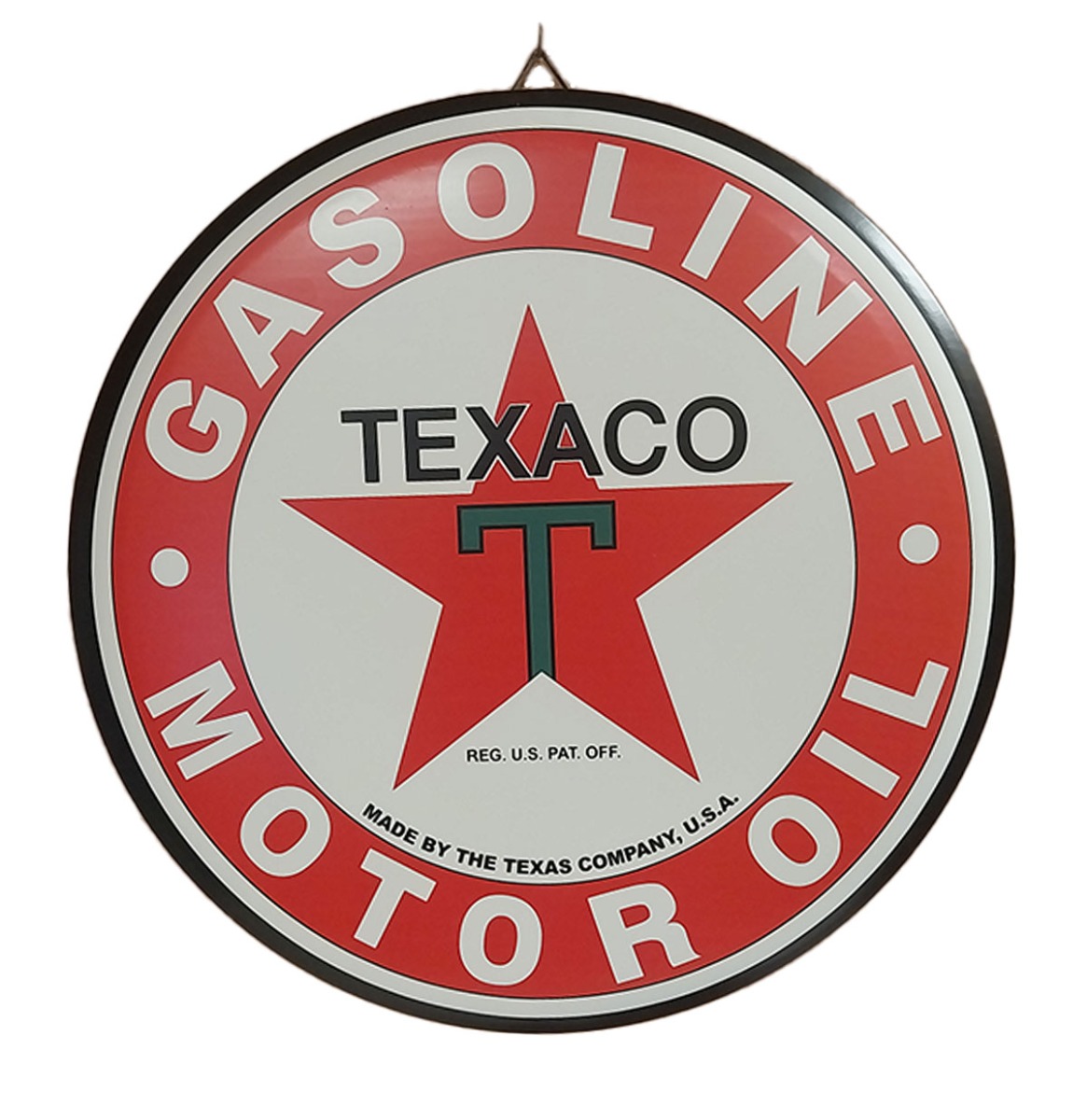 Fiftiesstore Texaco Gasoline Logo Rond Metalen Bord - Ø46cm