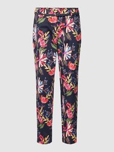 Christian Berg Woman Slim fit stoffen broek met bloemenmotief