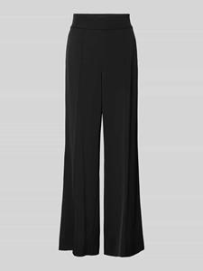 Comma Wide leg stoffen broek met vaste persplooien