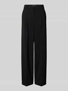 CAMBIO Wide leg stoffen broek met achterzakken