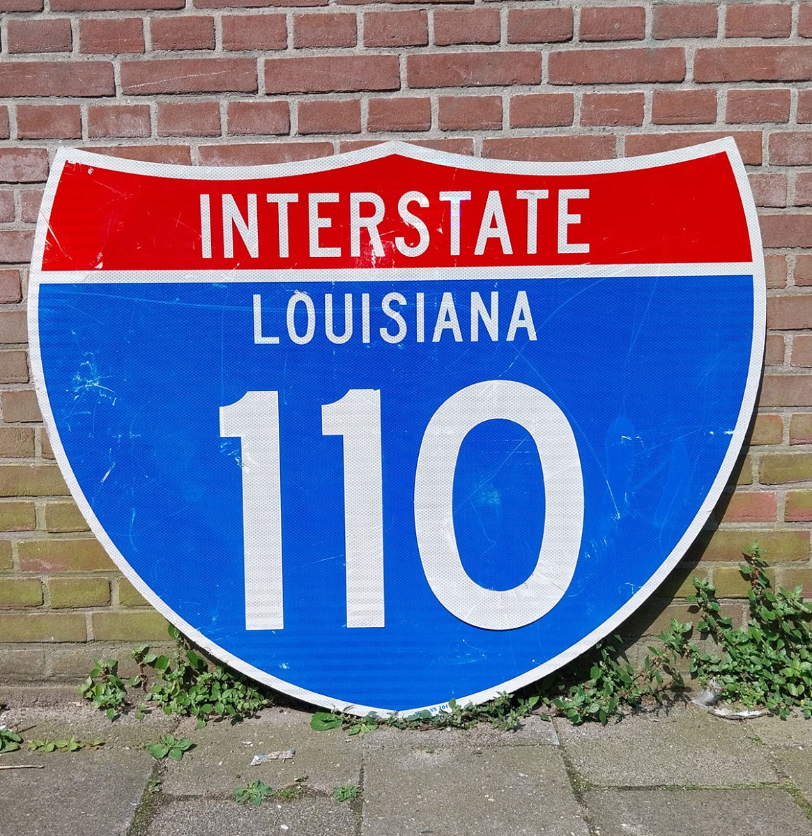 Fiftiesstore Louisiana Interstate 110 Verkeersbord - 115 x 91cm - Origineel