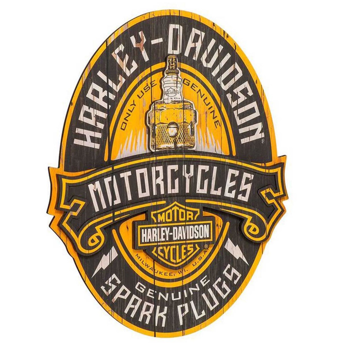 Fiftiesstore Harley-Davidson Spark Plug Pub Bord