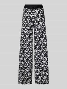 CAMBIO Wide leg stoffen broek met all-over motief, model 'ALLISON'