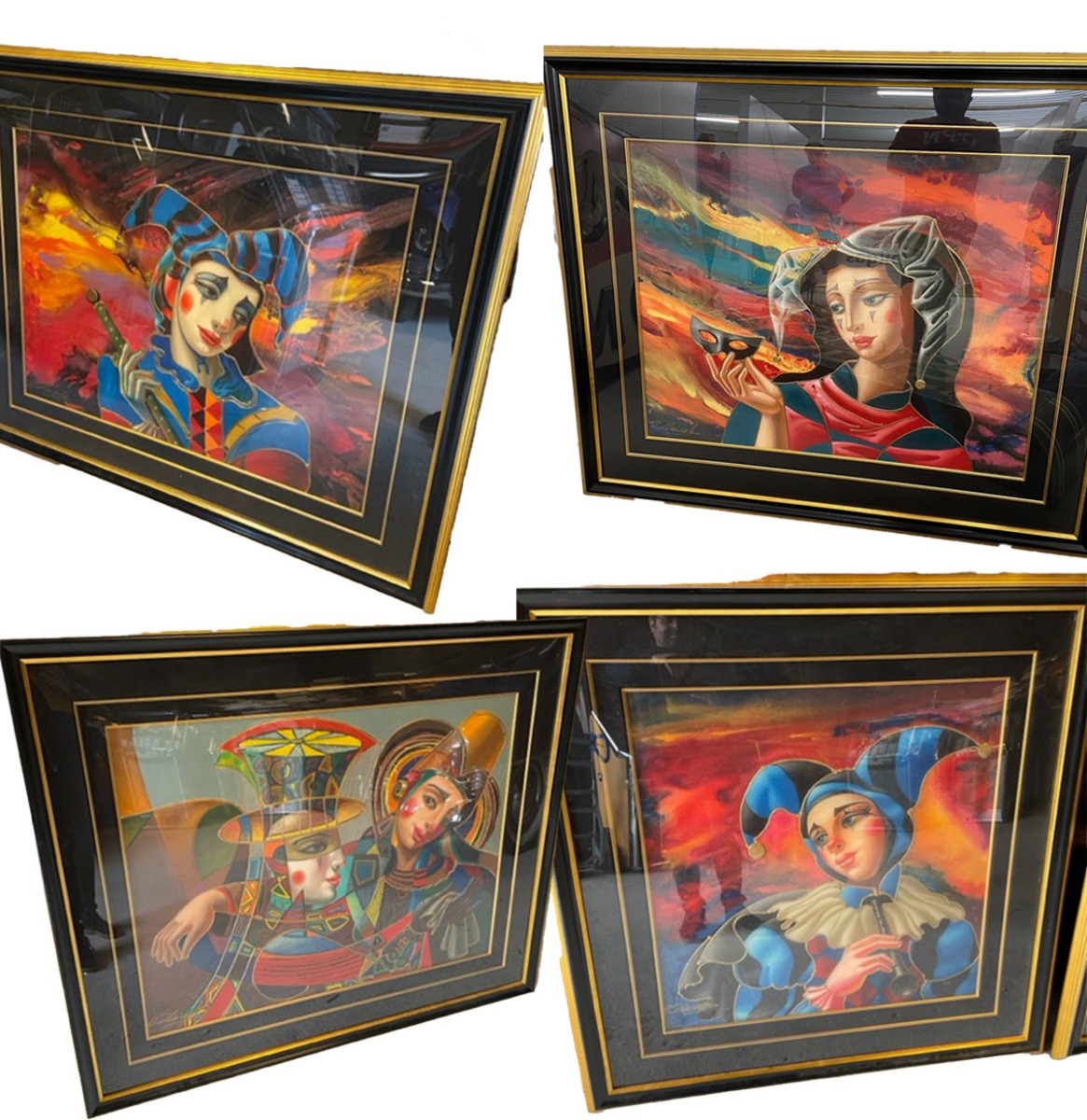 Fiftiesstore Oleg Zhivetin Ingelijste Prints - Set van 4