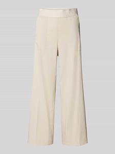 CAMBIO Wide leg stoffen broek met label in band, model 'CAMERON UTILITY'