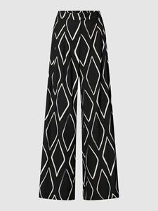 Esprit Loose fit stoffen broek van viscosemix met all-over motief