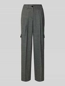 Marc Cain Wide leg stoffen broek met bandplooien