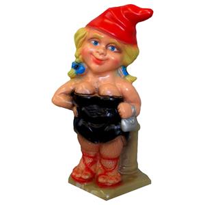 Merkloos Tuinkabouter - sexy vrouw - 33 cm - Kunststof - voor binnen en buiten - grappige tuinkabouter -