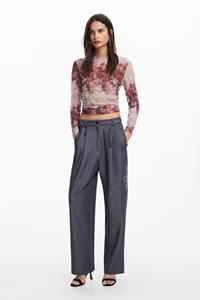 Desigual Lange rechte broek - BLACK