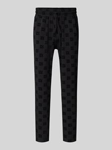 HUGO Regular fit sweatpants met labelprint, model 'Flock'