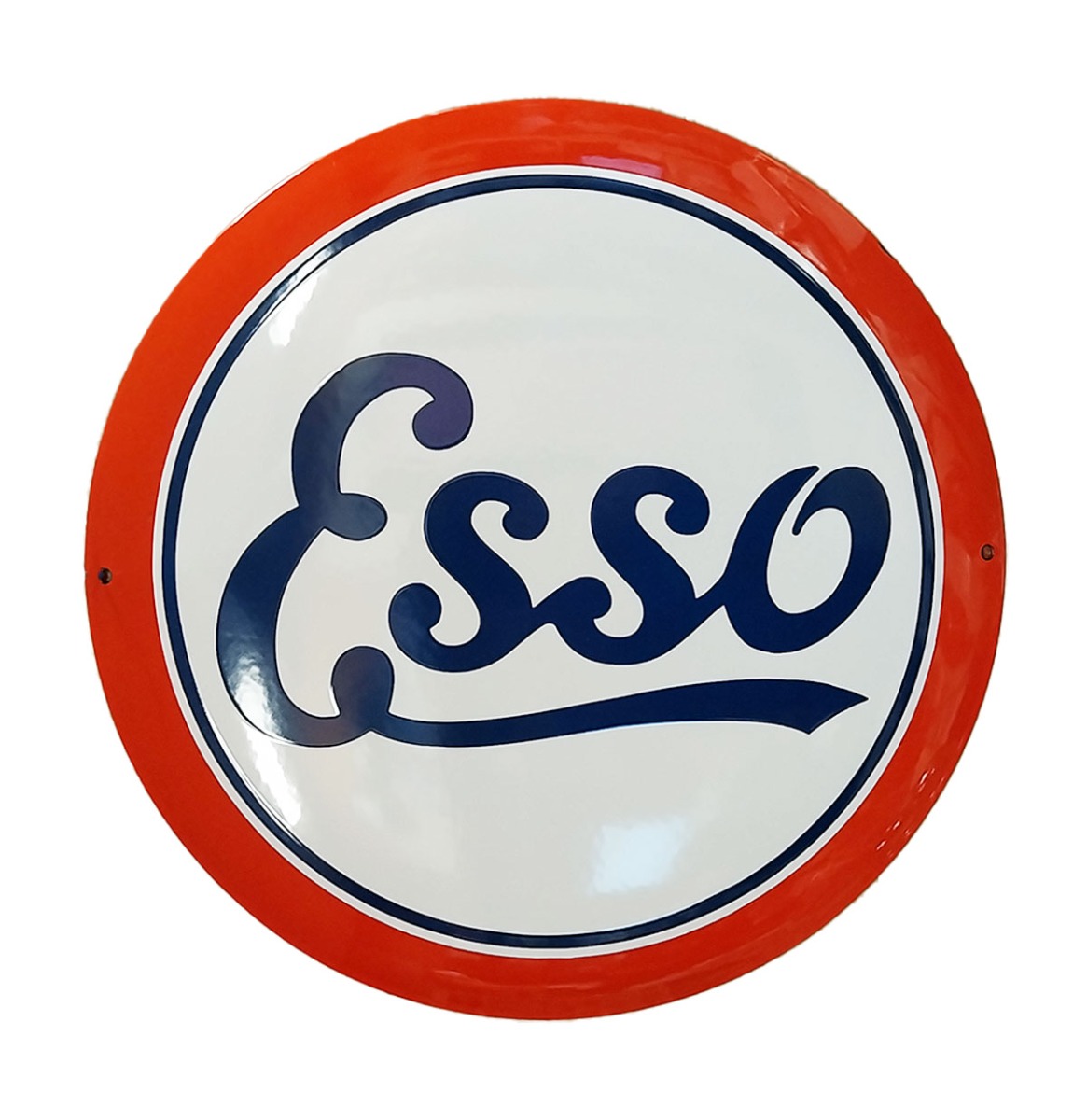 Fiftiesstore Esso Script Logo Emaille Bord - Ø41cm