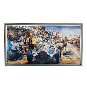 Fiftiesstore Zapadlik Vintage Racing Ingelijst Emaille Artwork - 39 x 22cm