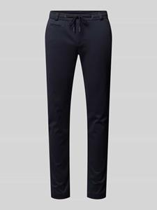 Bugatti Slim fit stoffen broek met paspelzak