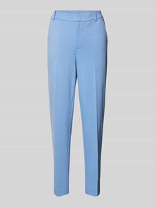 Oui Tapered fit stoffen broek met persplooien