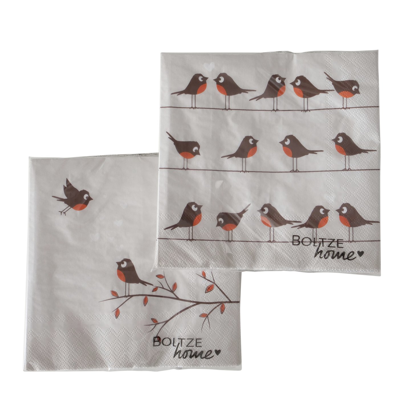 Boltze Home Servetten Rouge 20-delig Roodborst Wit Papier