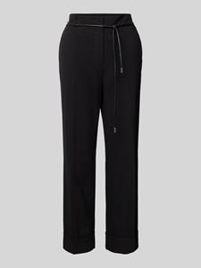 Zero Regular fit stoffen broek met strikceintuur