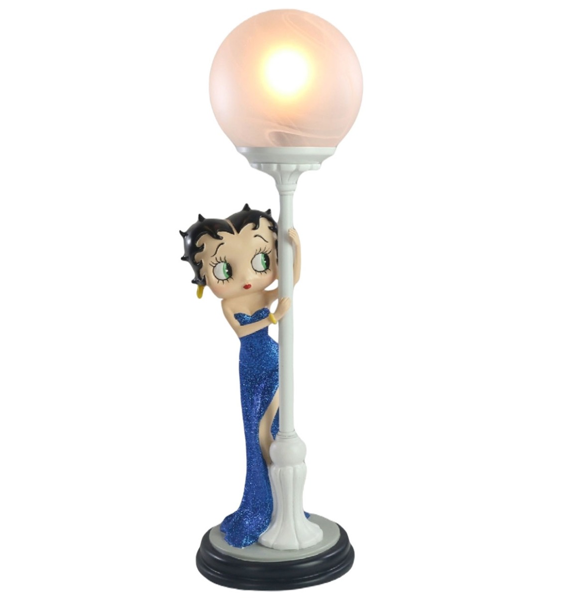 Fiftiesstore Betty Boop Hide & Seek Lamp (Blauwe Glitter Jurk) Beeld