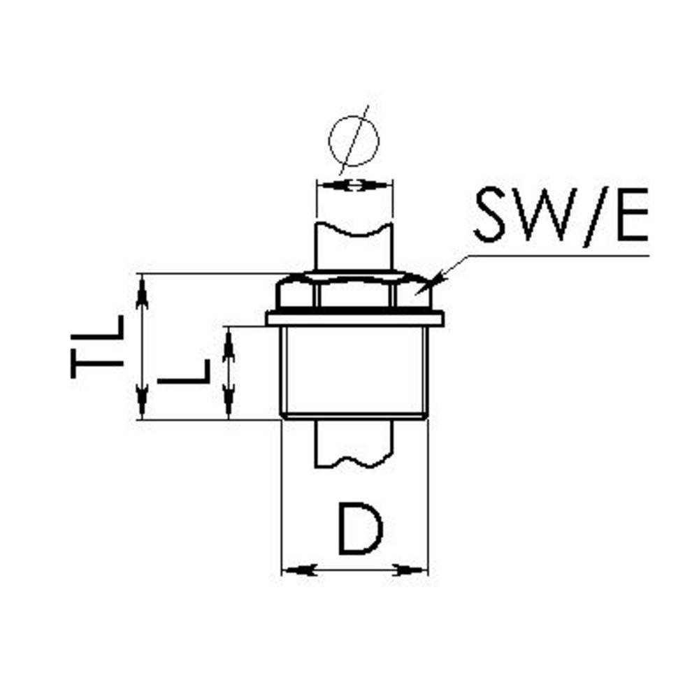 Wiska 50061004 EMN 32 Wurgnippel M32 Lichtgrijs 20 stuk(s)