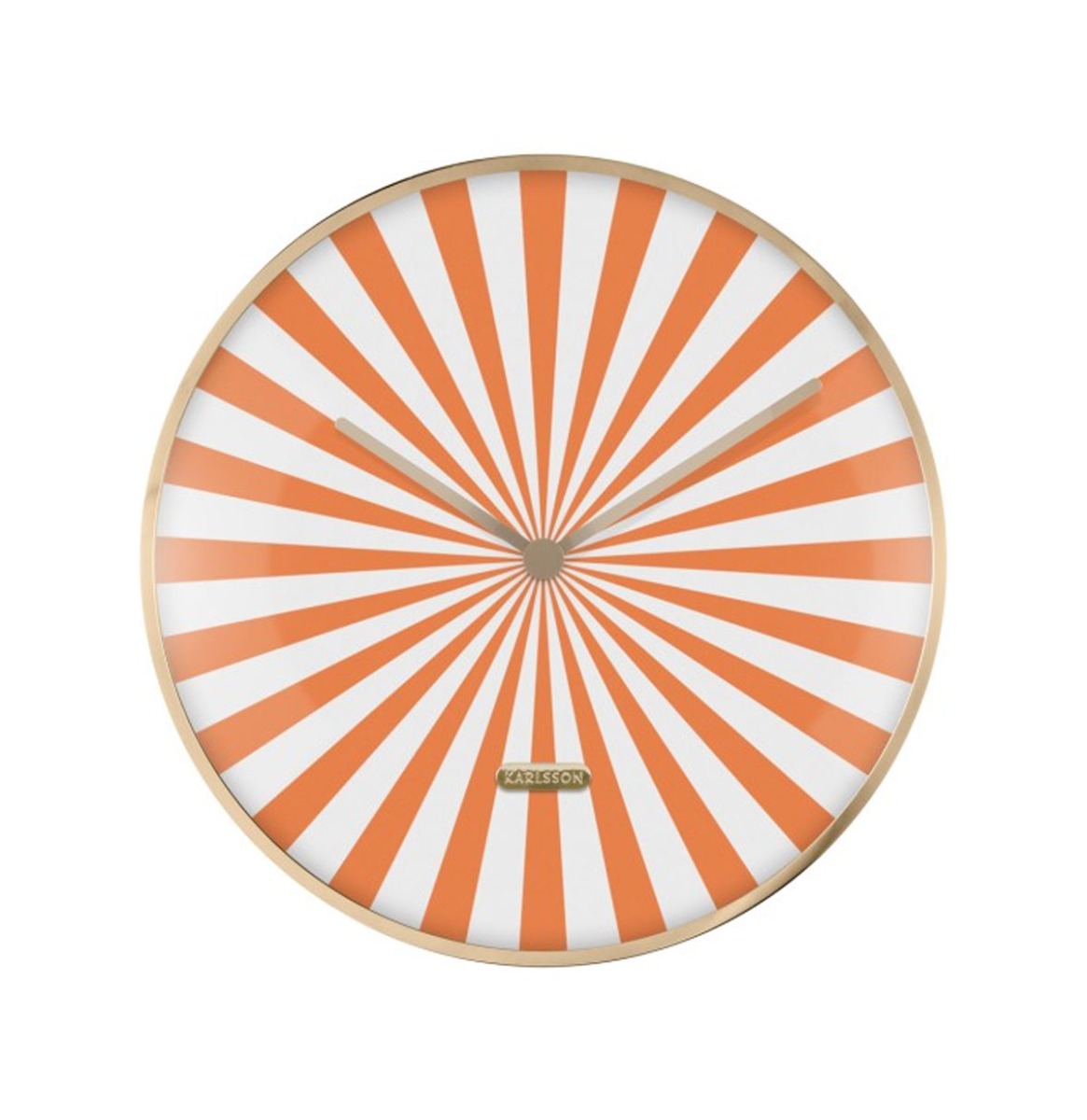 Fiftiesstore Wall Clock Candy Swirl Dome Oranje en Wit