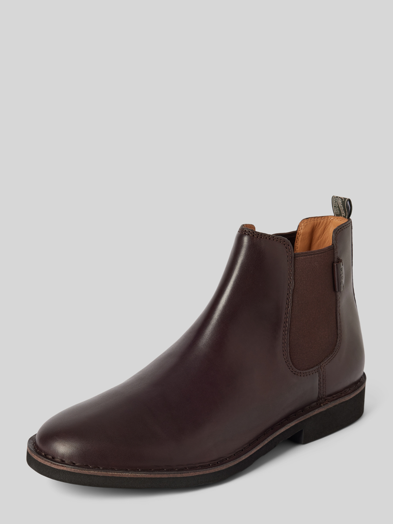 Polo Ralph Lauren Chelsea boots van leer met labeldetail, model 'TALAN'