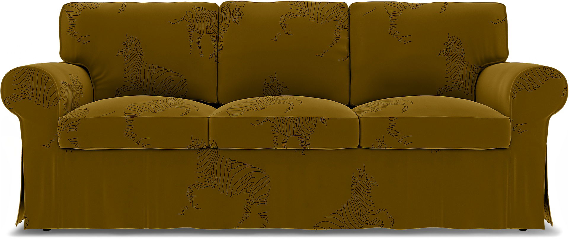 Bemz IKEA - Hoes voor 3-zitsbank Ektorp, Turmeric / Zebra, DE NATURES’ PALETTE COLLECTION VAN 