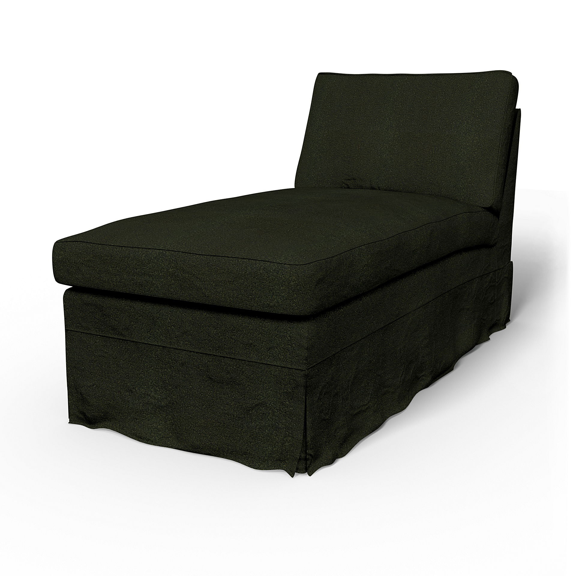 Bemz IKEA - Hoes voor chaise longue Ektorp, Dark Moss Green, DE NATURES’ PALETTE COLLECTION VAN 