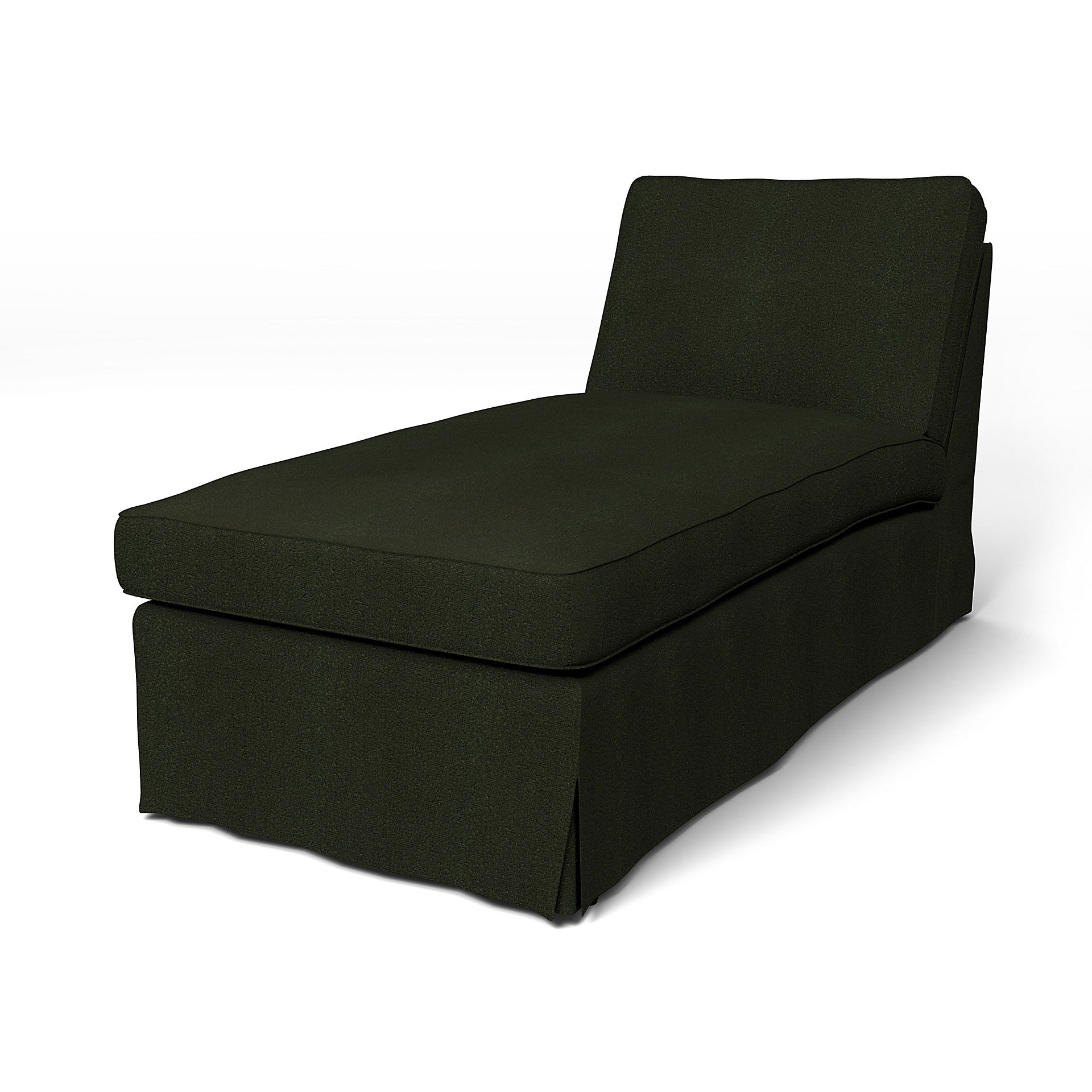 Bemz IKEA - Hoes voor chaise longue Ektorp, Dark Moss Green, DE NATURES’ PALETTE COLLECTION VAN 