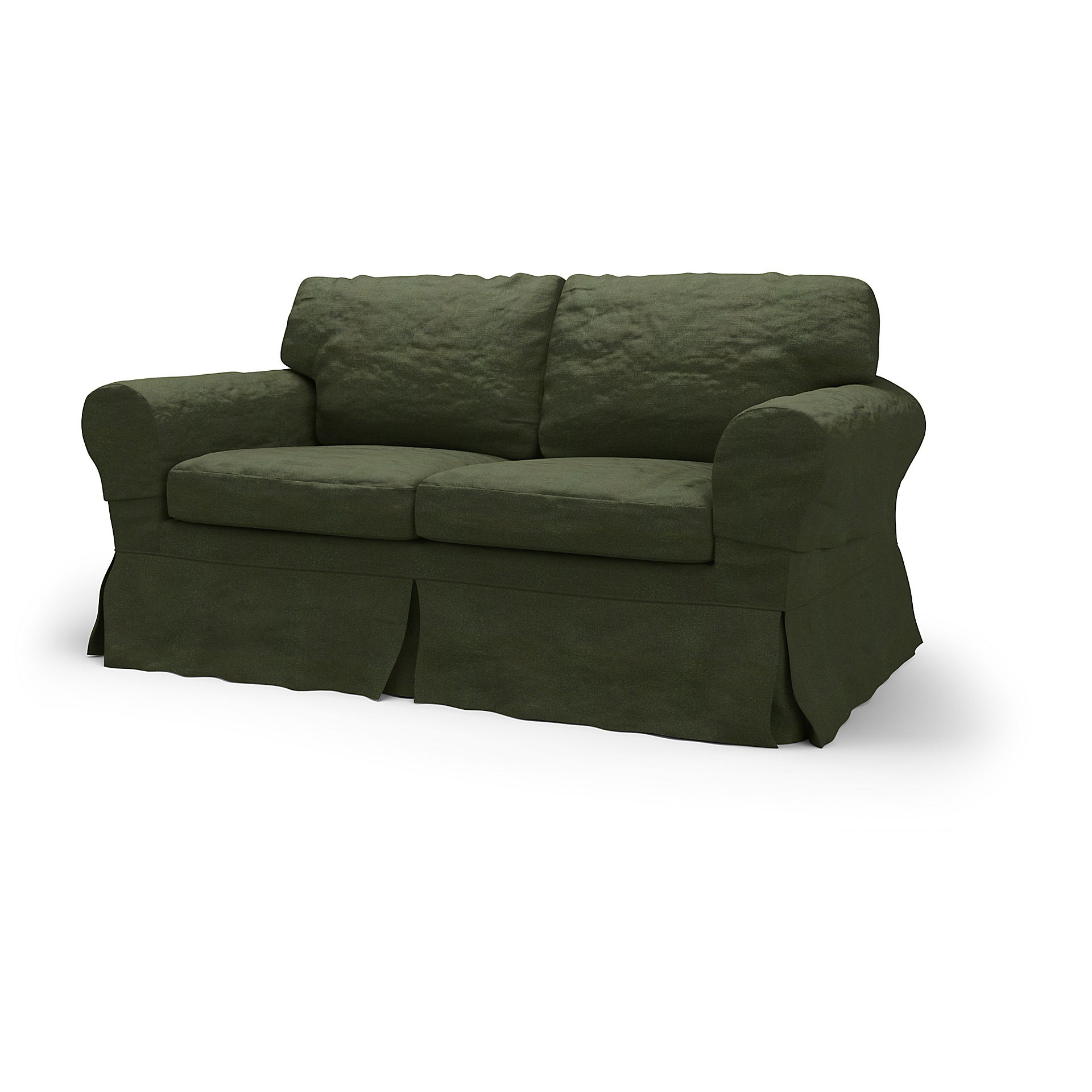 Bemz IKEA - Hoes voor 2-zitsbank Ektorp, Dark Moss Green, DE NATURES’ PALETTE COLLECTION VAN 