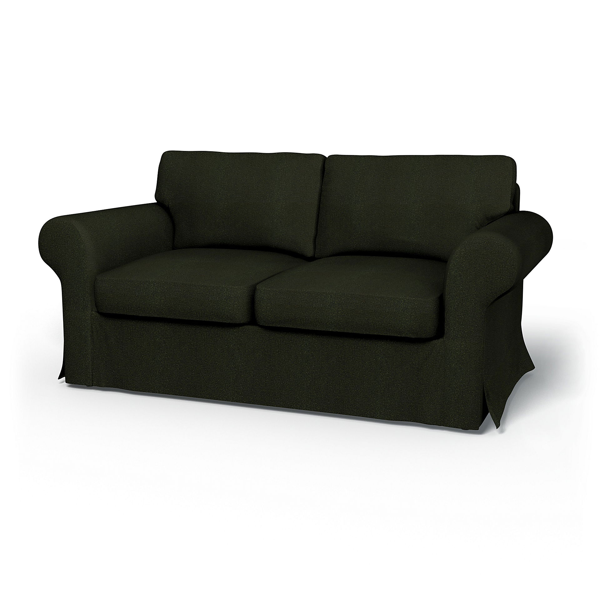 Bemz IKEA - Hoes voor 2-zitsslaapbank Ektorp, Dark Moss Green, DE NATURES’ PALETTE COLLECTION VAN 