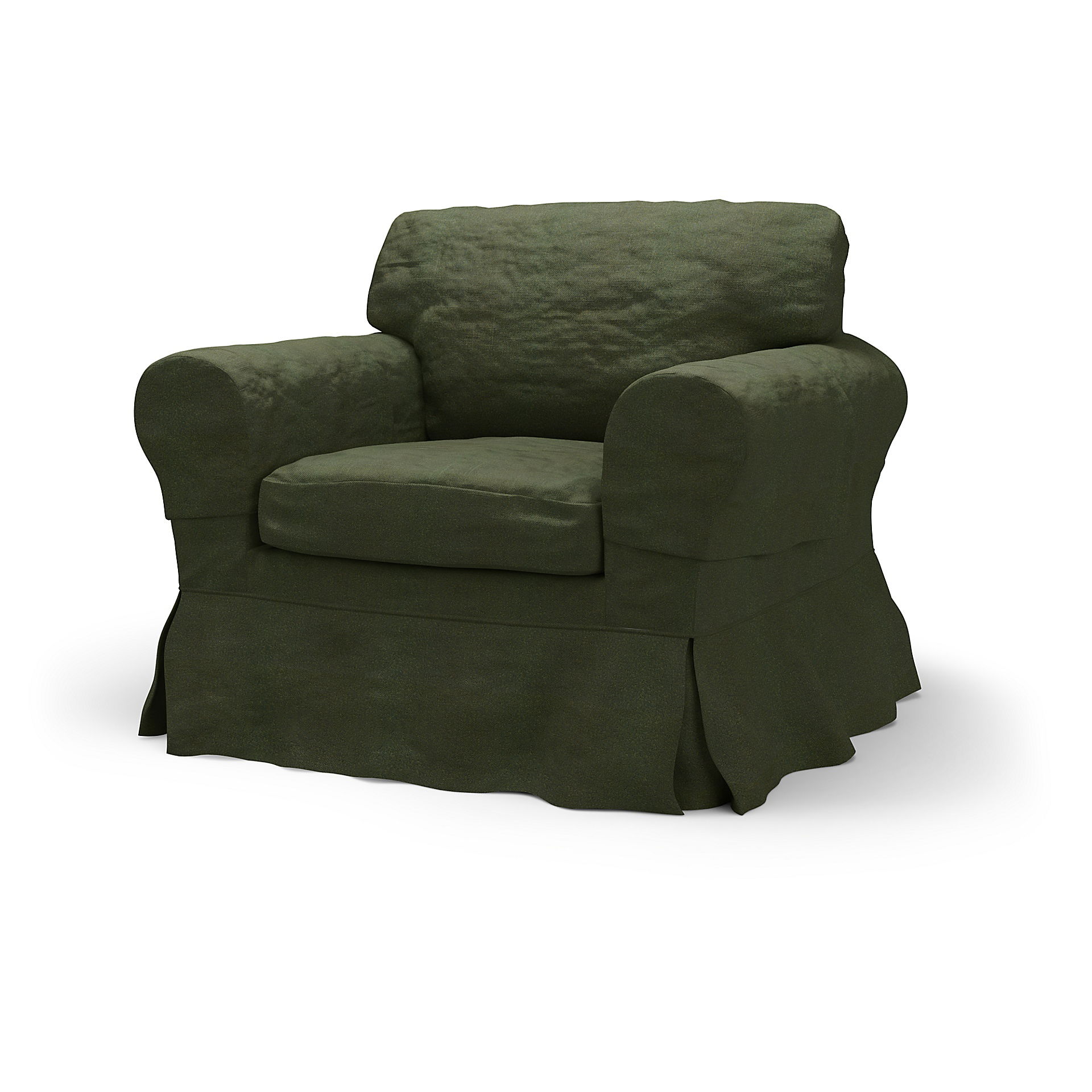 Bemz IKEA - Hoes voor fauteuil Ektorp, Dark Moss Green, DE NATURES’ PALETTE COLLECTION VAN 