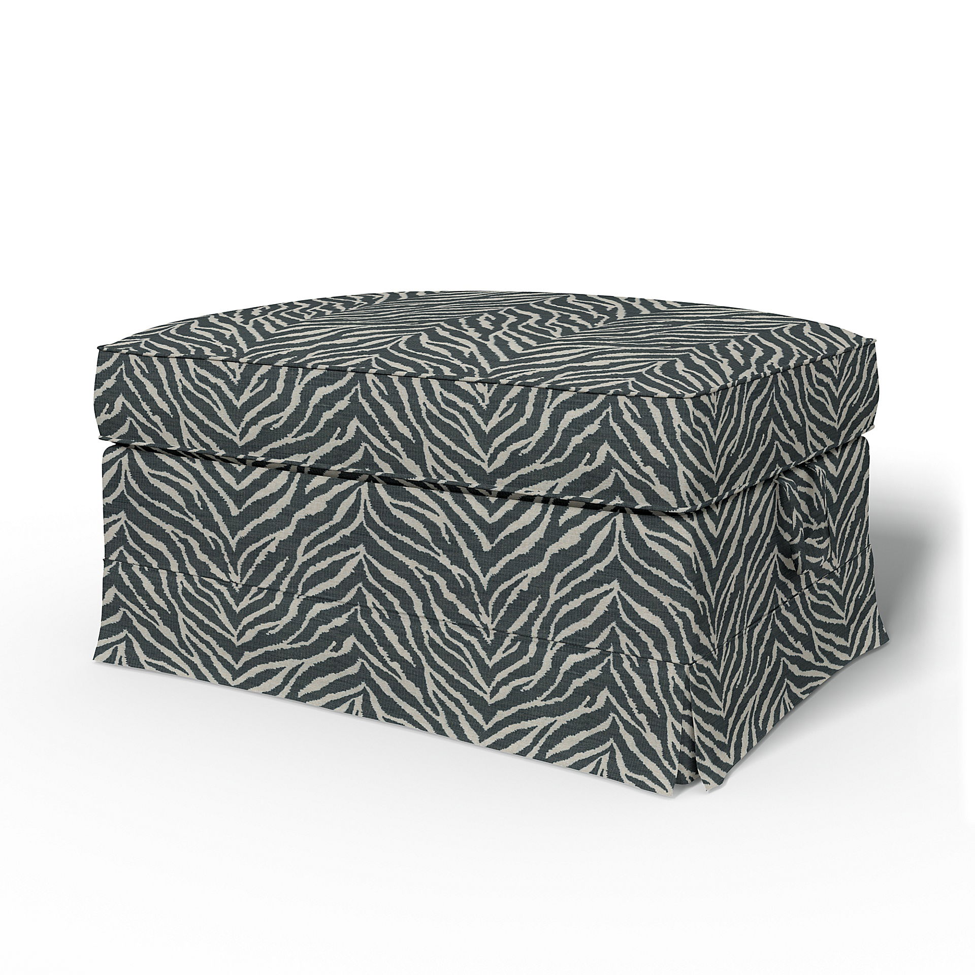 Bemz IKEA - Hoes voor voetenbank Ektorp, Black/White, DE NATURES’ PALETTE COLLECTION VAN 