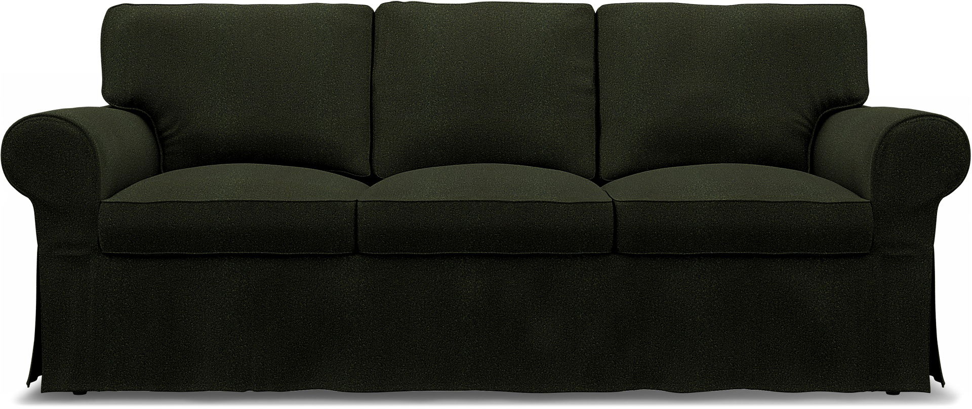 Bemz IKEA - Hoes voor 3-zitsslaapbank Ektorp, Dark Moss Green, DE NATURES’ PALETTE COLLECTION VAN 