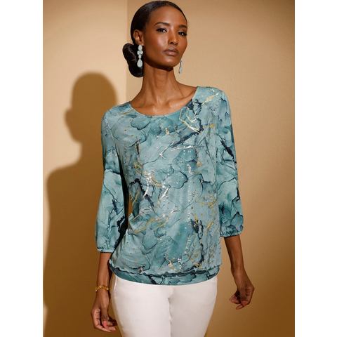 Creation L Shirt met 3/4 mouwen Meshshirt (1-delig)