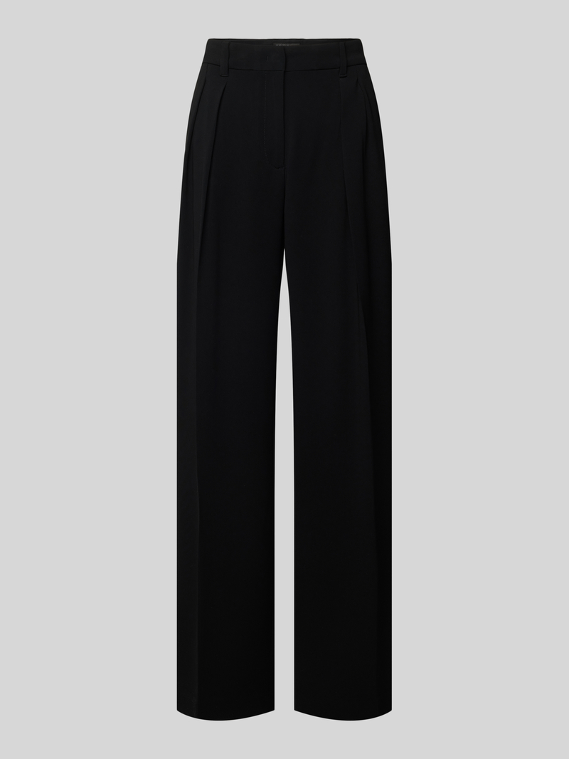 Marc Cain Wide leg stoffen broek met bandplooien