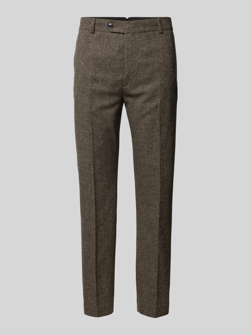 Selected Homme Slim fit stoffen broek met persplooien, model 'REED'