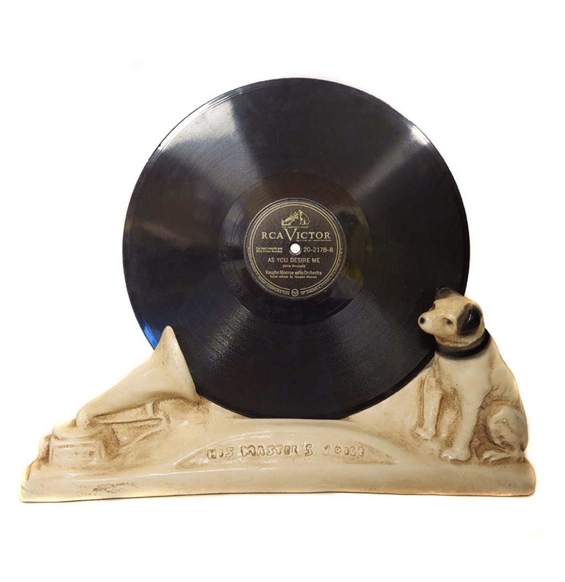 Fiftiesstore His Master's Voice RCA Nipper Dog Record Display - 78RPM